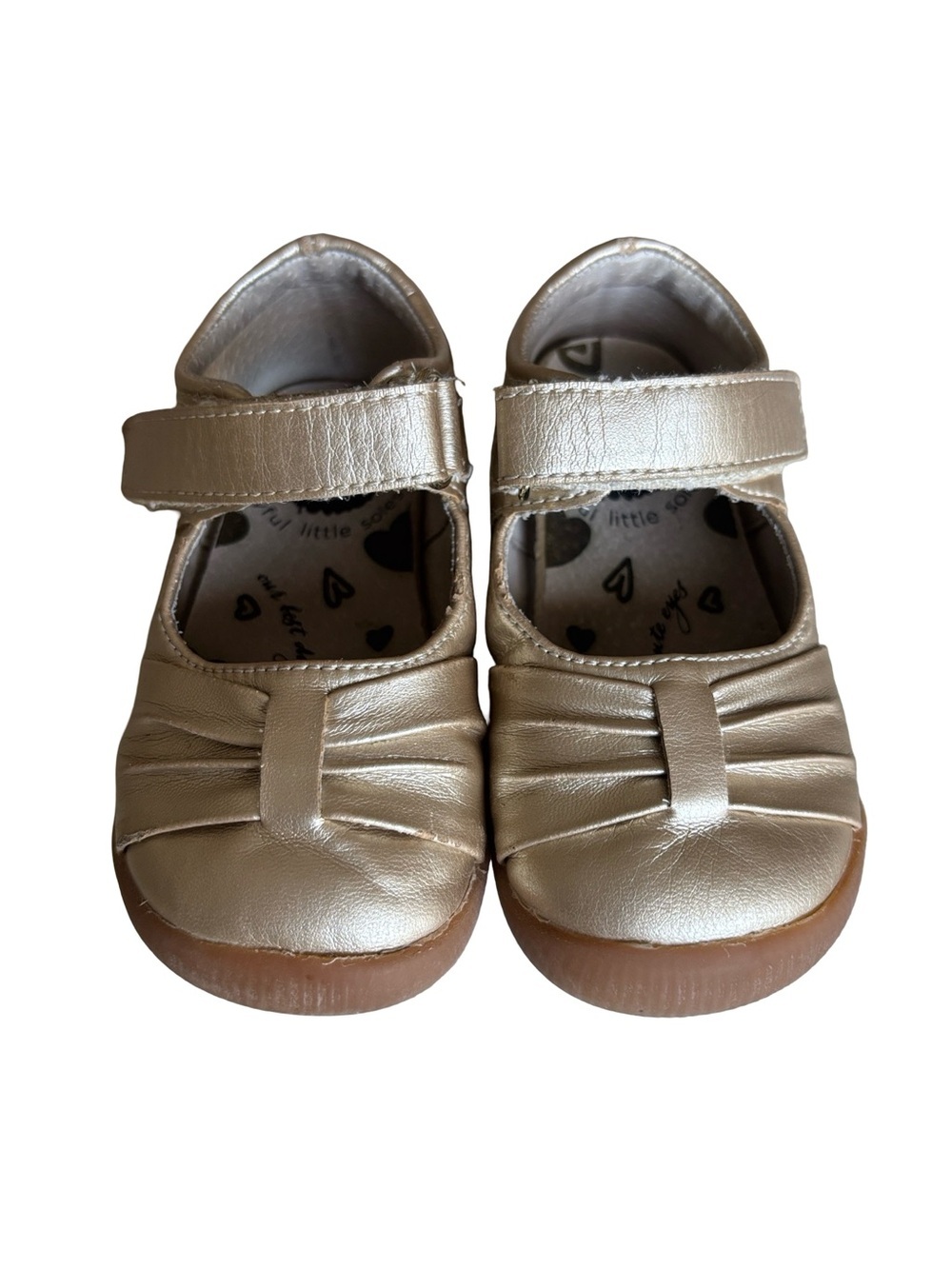 Livie & Luca Gold Bow Mary Jane Infant Baby Shoes 4